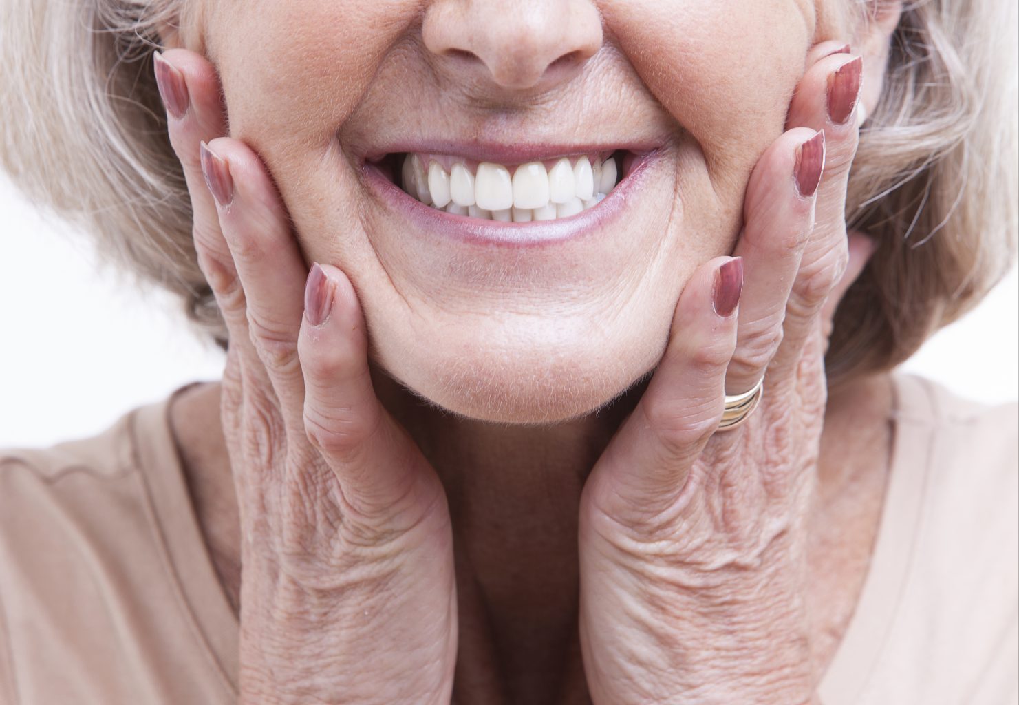 old lady with perfect teeth